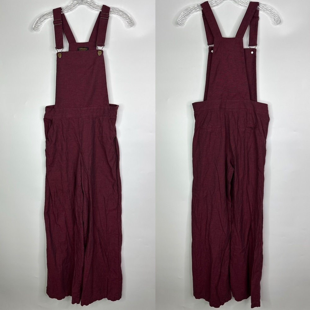 Los Bandito Burgundy Red Overalls Size Small